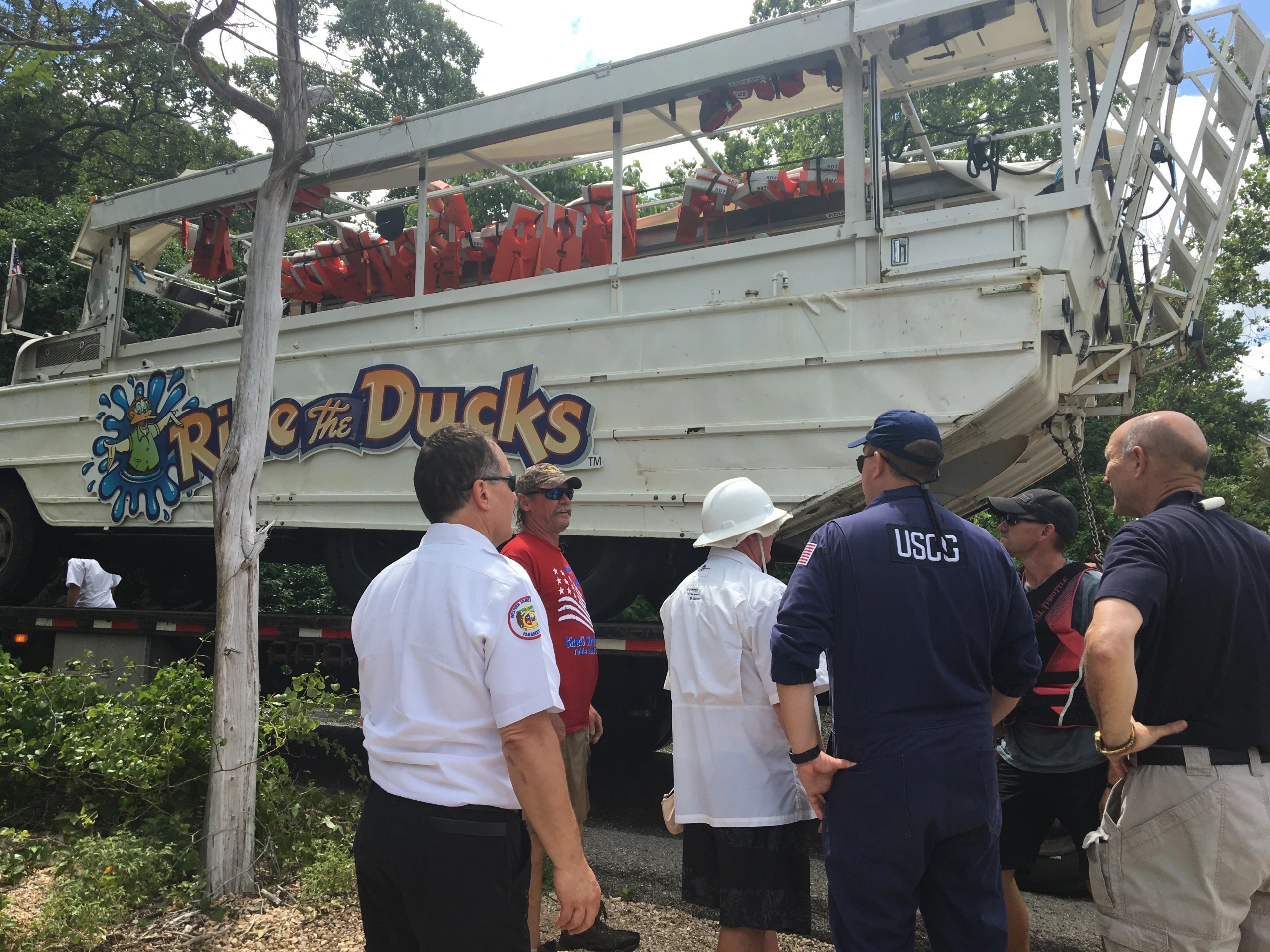 The duck boat that sank in Table Rock Lake.